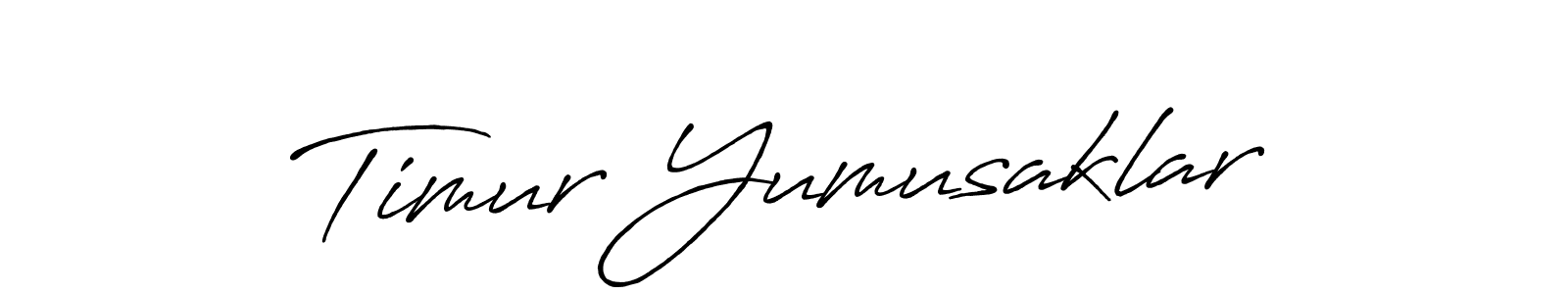 Make a beautiful signature design for name Timur Yumusaklar. With this signature (Antro_Vectra_Bolder) style, you can create a handwritten signature for free. Timur Yumusaklar signature style 7 images and pictures png