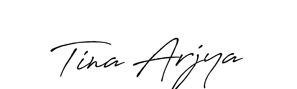 Make a short Tina Arjya signature style. Manage your documents anywhere anytime using Antro_Vectra_Bolder. Create and add eSignatures, submit forms, share and send files easily. Tina Arjya signature style 7 images and pictures png