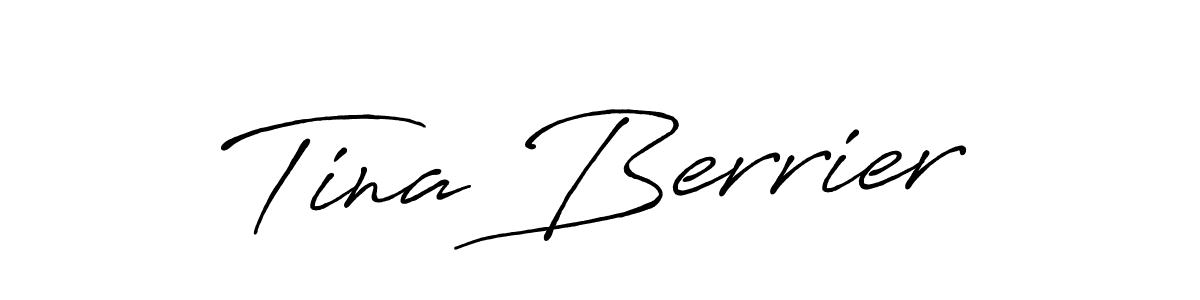 Create a beautiful signature design for name Tina Berrier. With this signature (Antro_Vectra_Bolder) fonts, you can make a handwritten signature for free. Tina Berrier signature style 7 images and pictures png