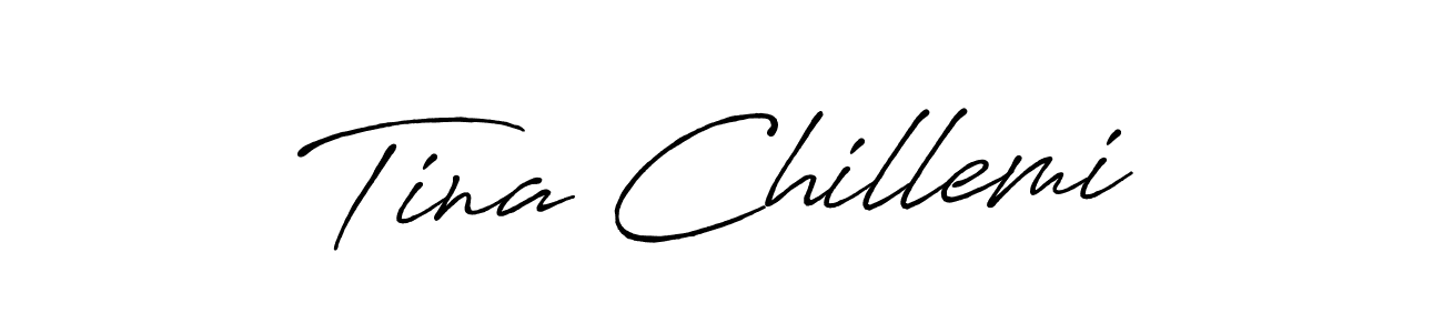 Make a beautiful signature design for name Tina Chillemi. Use this online signature maker to create a handwritten signature for free. Tina Chillemi signature style 7 images and pictures png