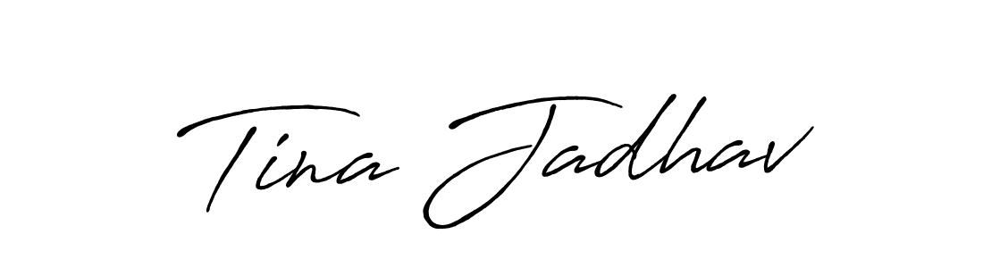 Here are the top 10 professional signature styles for the name Tina Jadhav. These are the best autograph styles you can use for your name. Tina Jadhav signature style 7 images and pictures png