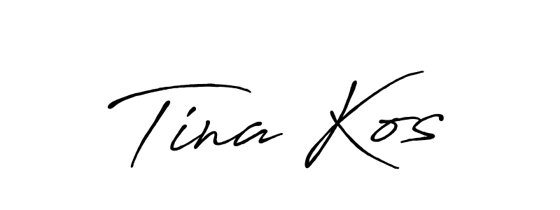 Create a beautiful signature design for name Tina Kos. With this signature (Antro_Vectra_Bolder) fonts, you can make a handwritten signature for free. Tina Kos signature style 7 images and pictures png