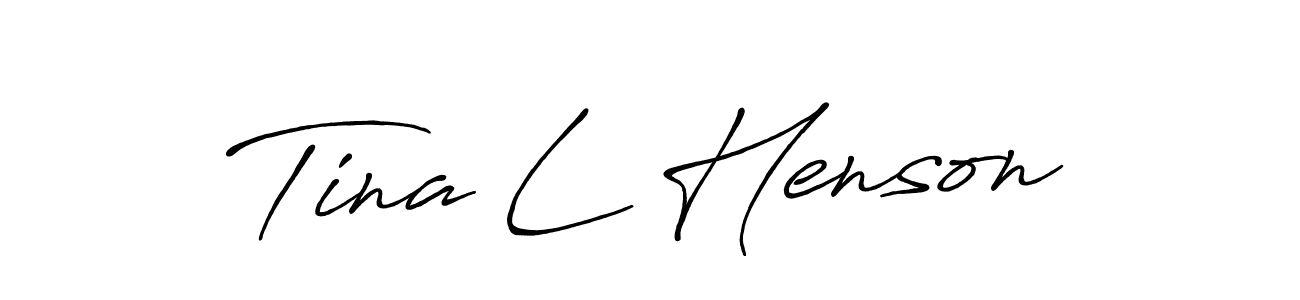 Design your own signature with our free online signature maker. With this signature software, you can create a handwritten (Antro_Vectra_Bolder) signature for name Tina L Henson. Tina L Henson signature style 7 images and pictures png