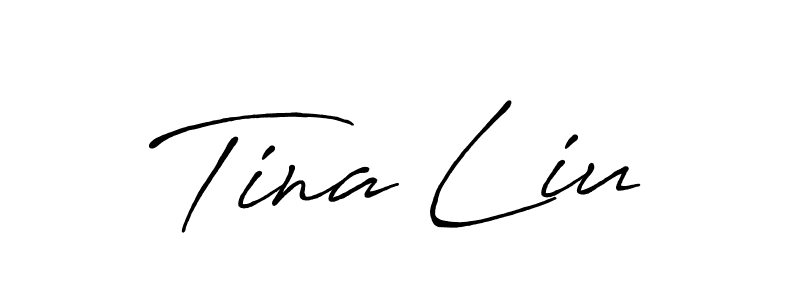 Create a beautiful signature design for name Tina Liu. With this signature (Antro_Vectra_Bolder) fonts, you can make a handwritten signature for free. Tina Liu signature style 7 images and pictures png