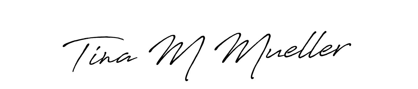 How to Draw Tina M Mueller signature style? Antro_Vectra_Bolder is a latest design signature styles for name Tina M Mueller. Tina M Mueller signature style 7 images and pictures png