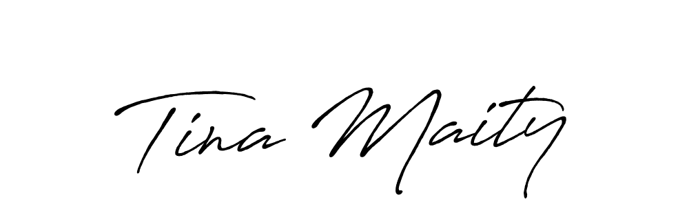 Use a signature maker to create a handwritten signature online. With this signature software, you can design (Antro_Vectra_Bolder) your own signature for name Tina Maity. Tina Maity signature style 7 images and pictures png