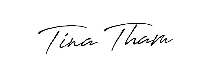 Tina Tham stylish signature style. Best Handwritten Sign (Antro_Vectra_Bolder) for my name. Handwritten Signature Collection Ideas for my name Tina Tham. Tina Tham signature style 7 images and pictures png