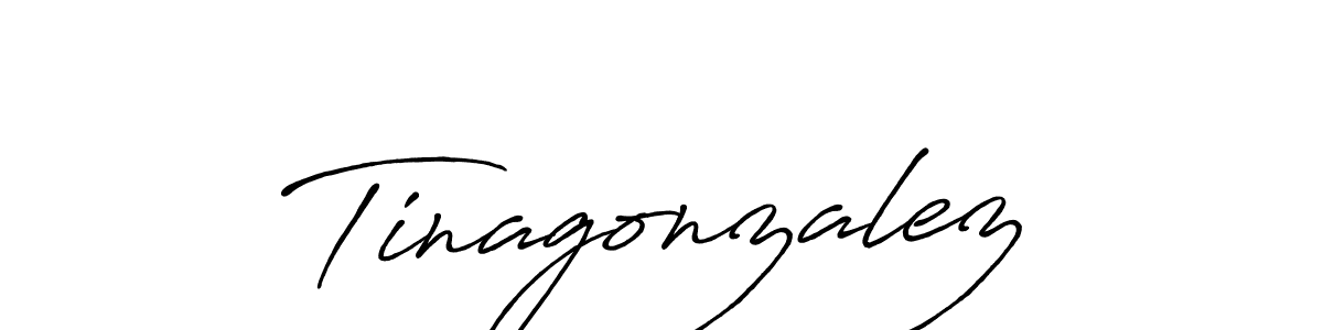 Make a beautiful signature design for name Tinagonzalez. With this signature (Antro_Vectra_Bolder) style, you can create a handwritten signature for free. Tinagonzalez signature style 7 images and pictures png