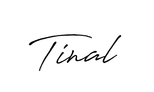 Make a beautiful signature design for name Tinal. With this signature (Antro_Vectra_Bolder) style, you can create a handwritten signature for free. Tinal signature style 7 images and pictures png