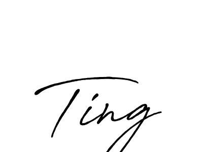 Design your own signature with our free online signature maker. With this signature software, you can create a handwritten (Antro_Vectra_Bolder) signature for name Ting. Ting signature style 7 images and pictures png