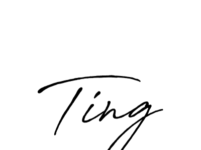 Design your own signature with our free online signature maker. With this signature software, you can create a handwritten (Antro_Vectra_Bolder) signature for name Ting. Ting signature style 7 images and pictures png