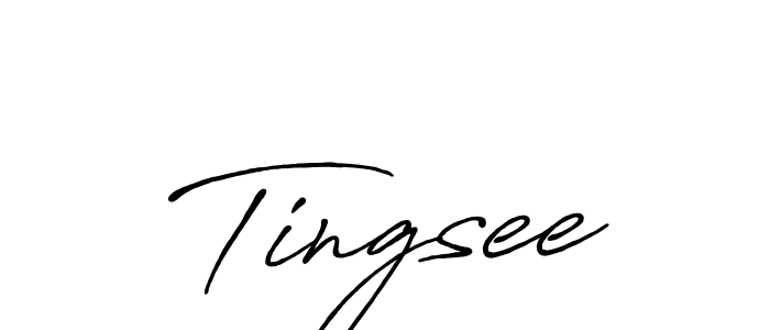 How to make Tingsee signature? Antro_Vectra_Bolder is a professional autograph style. Create handwritten signature for Tingsee name. Tingsee signature style 7 images and pictures png