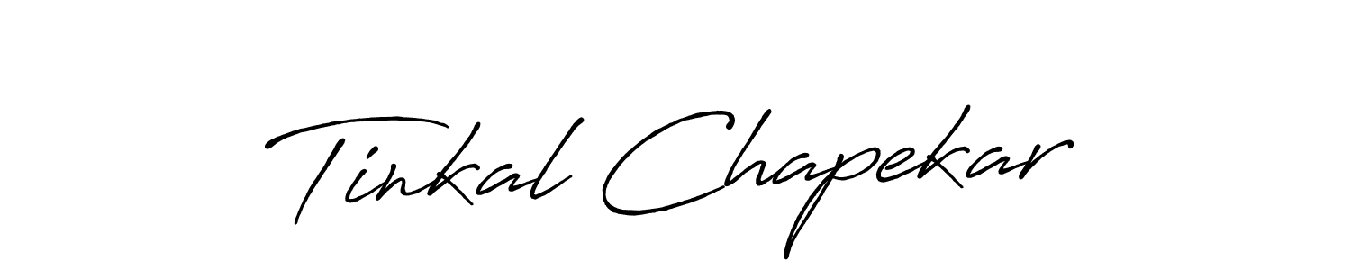 Make a beautiful signature design for name Tinkal Chapekar. With this signature (Antro_Vectra_Bolder) style, you can create a handwritten signature for free. Tinkal Chapekar signature style 7 images and pictures png