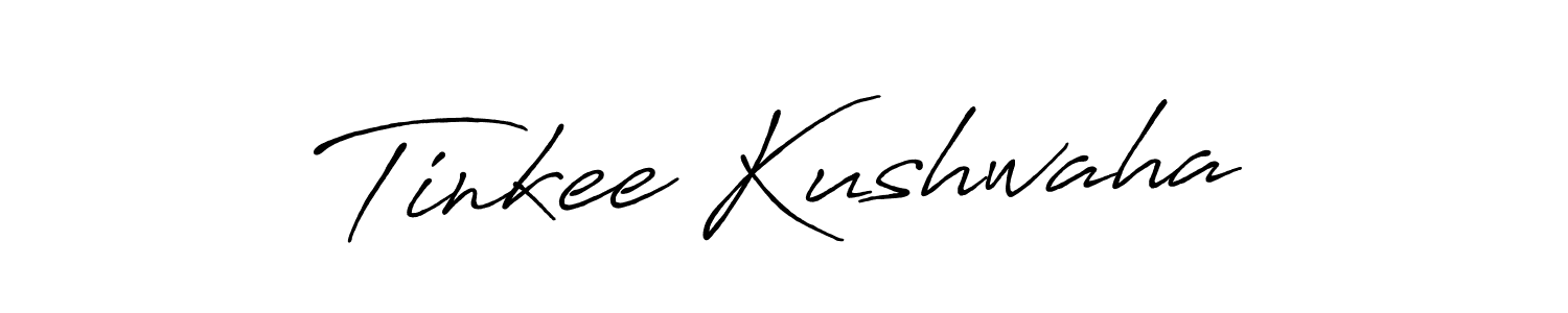 Make a beautiful signature design for name Tinkee Kushwaha. With this signature (Antro_Vectra_Bolder) style, you can create a handwritten signature for free. Tinkee Kushwaha signature style 7 images and pictures png