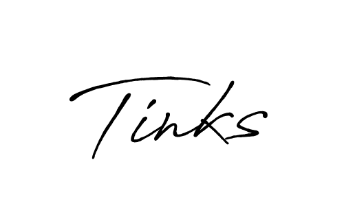 Tinks stylish signature style. Best Handwritten Sign (Antro_Vectra_Bolder) for my name. Handwritten Signature Collection Ideas for my name Tinks. Tinks signature style 7 images and pictures png