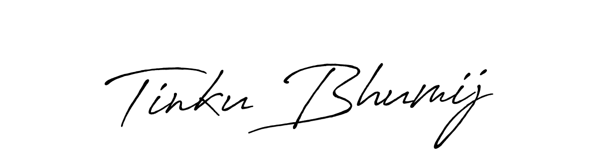 Tinku Bhumij stylish signature style. Best Handwritten Sign (Antro_Vectra_Bolder) for my name. Handwritten Signature Collection Ideas for my name Tinku Bhumij. Tinku Bhumij signature style 7 images and pictures png