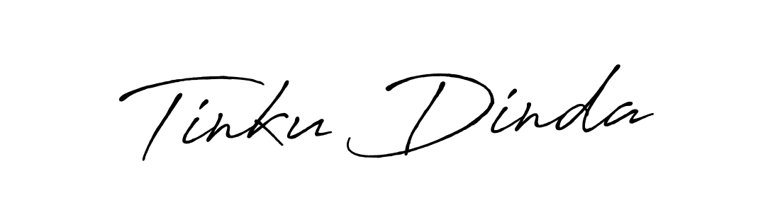 How to make Tinku Dinda name signature. Use Antro_Vectra_Bolder style for creating short signs online. This is the latest handwritten sign. Tinku Dinda signature style 7 images and pictures png