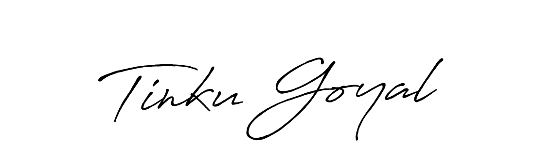 How to make Tinku Goyal name signature. Use Antro_Vectra_Bolder style for creating short signs online. This is the latest handwritten sign. Tinku Goyal signature style 7 images and pictures png