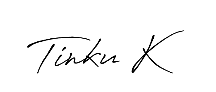 Tinku K stylish signature style. Best Handwritten Sign (Antro_Vectra_Bolder) for my name. Handwritten Signature Collection Ideas for my name Tinku K. Tinku K signature style 7 images and pictures png