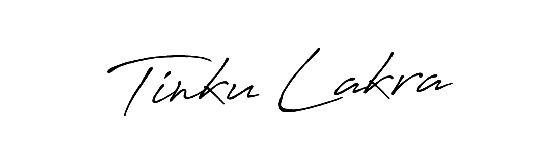 How to make Tinku Lakra name signature. Use Antro_Vectra_Bolder style for creating short signs online. This is the latest handwritten sign. Tinku Lakra signature style 7 images and pictures png