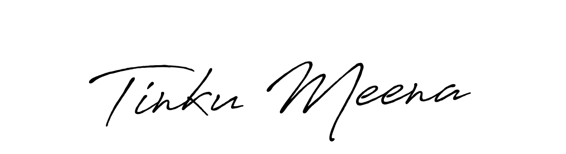 Create a beautiful signature design for name Tinku Meena. With this signature (Antro_Vectra_Bolder) fonts, you can make a handwritten signature for free. Tinku Meena signature style 7 images and pictures png