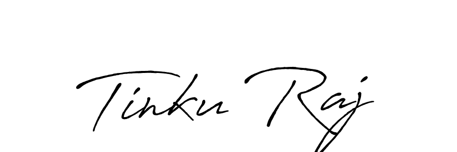 How to make Tinku Raj signature? Antro_Vectra_Bolder is a professional autograph style. Create handwritten signature for Tinku Raj name. Tinku Raj signature style 7 images and pictures png