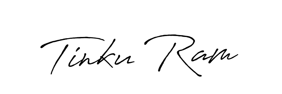 How to make Tinku Ram name signature. Use Antro_Vectra_Bolder style for creating short signs online. This is the latest handwritten sign. Tinku Ram signature style 7 images and pictures png