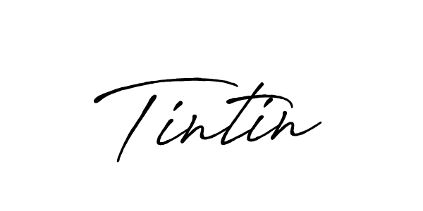 Tintin stylish signature style. Best Handwritten Sign (Antro_Vectra_Bolder) for my name. Handwritten Signature Collection Ideas for my name Tintin. Tintin signature style 7 images and pictures png