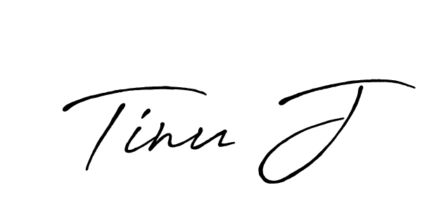 Design your own signature with our free online signature maker. With this signature software, you can create a handwritten (Antro_Vectra_Bolder) signature for name Tinu J. Tinu J signature style 7 images and pictures png