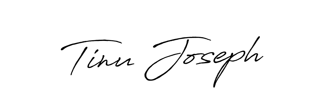 How to make Tinu Joseph signature? Antro_Vectra_Bolder is a professional autograph style. Create handwritten signature for Tinu Joseph name. Tinu Joseph signature style 7 images and pictures png