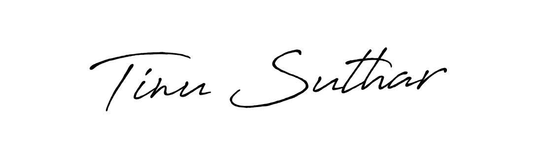 Use a signature maker to create a handwritten signature online. With this signature software, you can design (Antro_Vectra_Bolder) your own signature for name Tinu Suthar. Tinu Suthar signature style 7 images and pictures png