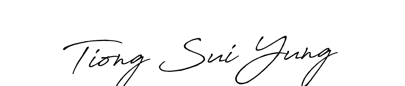You should practise on your own different ways (Antro_Vectra_Bolder) to write your name (Tiong Sui Yung) in signature. don't let someone else do it for you. Tiong Sui Yung signature style 7 images and pictures png