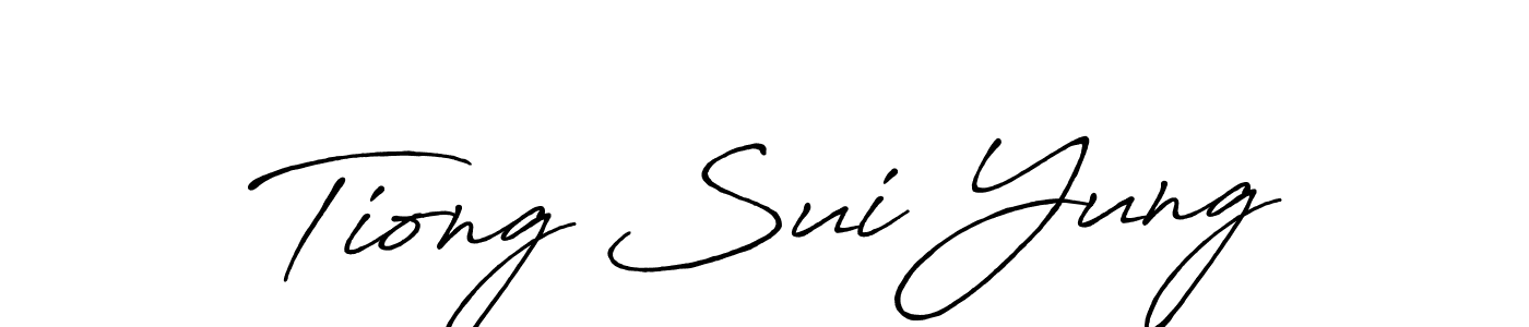 You should practise on your own different ways (Antro_Vectra_Bolder) to write your name (Tiong Sui Yung) in signature. don't let someone else do it for you. Tiong Sui Yung signature style 7 images and pictures png