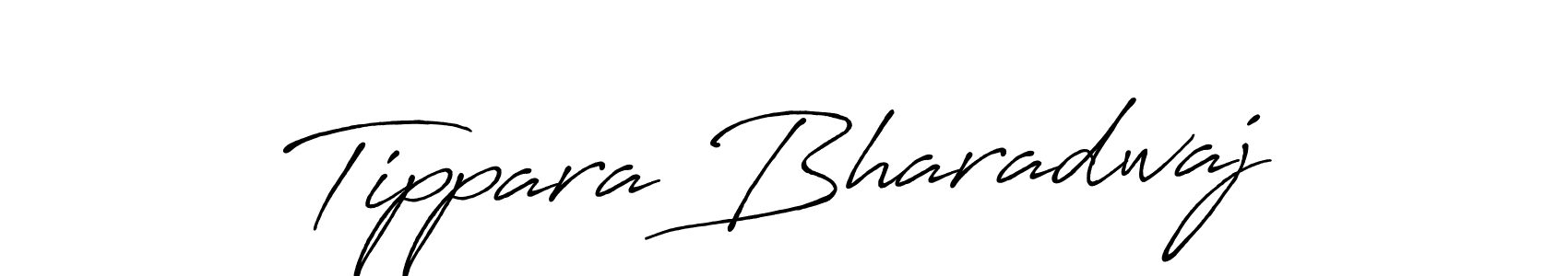 How to make Tippara Bharadwaj name signature. Use Antro_Vectra_Bolder style for creating short signs online. This is the latest handwritten sign. Tippara Bharadwaj signature style 7 images and pictures png