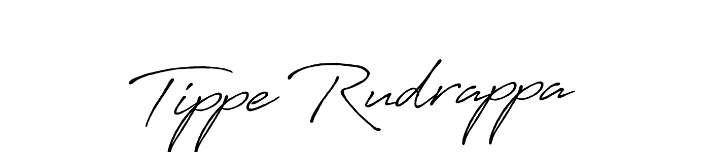 How to make Tippe Rudrappa name signature. Use Antro_Vectra_Bolder style for creating short signs online. This is the latest handwritten sign. Tippe Rudrappa signature style 7 images and pictures png