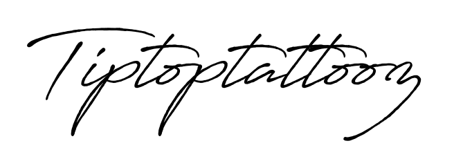 The Antro_Vectra_Bolder font transforms the name Tiptoptattooz into an executive sign with sharp precision and distinguished character. Tiptoptattooz signature style 7 images and pictures png