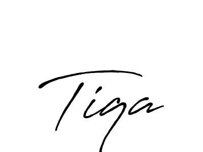 if you are searching for the best signature style for your name Tiqa. so please give up your signature search. here we have designed multiple signature styles  using Antro_Vectra_Bolder. Tiqa signature style 7 images and pictures png