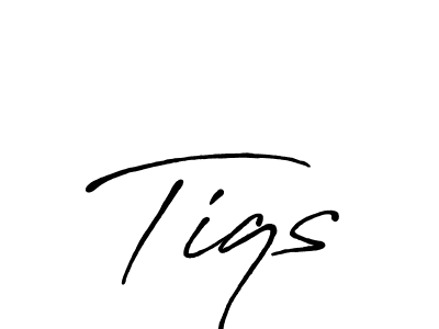 Also we have Tiqs name is the best signature style. Create professional handwritten signature collection using Antro_Vectra_Bolder autograph style. Tiqs signature style 7 images and pictures png