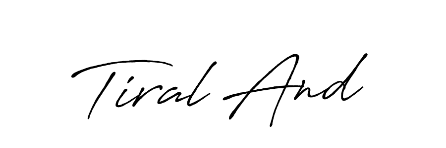 How to make Tiral And signature? Antro_Vectra_Bolder is a professional autograph style. Create handwritten signature for Tiral And name. Tiral And signature style 7 images and pictures png