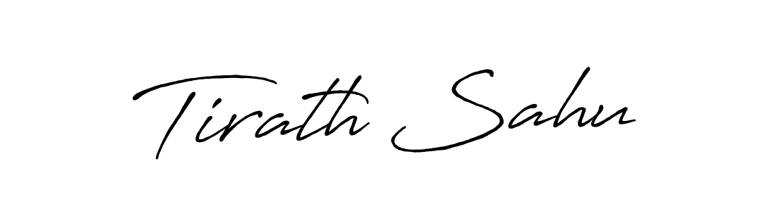 Tirath Sahu stylish signature style. Best Handwritten Sign (Antro_Vectra_Bolder) for my name. Handwritten Signature Collection Ideas for my name Tirath Sahu. Tirath Sahu signature style 7 images and pictures png