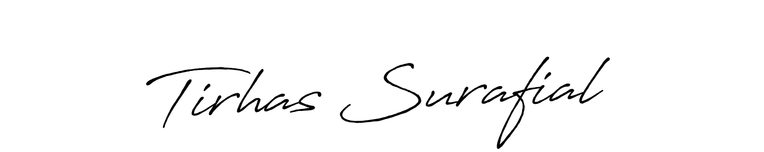 Design your own signature with our free online signature maker. With this signature software, you can create a handwritten (Antro_Vectra_Bolder) signature for name Tirhas Surafial. Tirhas Surafial signature style 7 images and pictures png