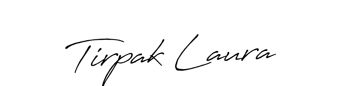 The best way (Antro_Vectra_Bolder) to make a short signature is to pick only two or three words in your name. The name Tirpak Laura include a total of six letters. For converting this name. Tirpak Laura signature style 7 images and pictures png