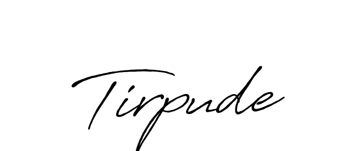 Make a beautiful signature design for name Tirpude. Use this online signature maker to create a handwritten signature for free. Tirpude signature style 7 images and pictures png