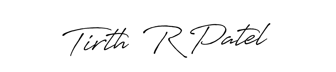 This is the best signature style for the Tirth  R Patel name. Also you like these signature font (Antro_Vectra_Bolder). Mix name signature. Tirth  R Patel signature style 7 images and pictures png