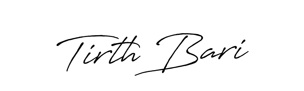 This is the best signature style for the Tirth Bari name. Also you like these signature font (Antro_Vectra_Bolder). Mix name signature. Tirth Bari signature style 7 images and pictures png