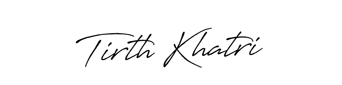 Similarly Antro_Vectra_Bolder is the best handwritten signature design. Signature creator online .You can use it as an online autograph creator for name Tirth Khatri. Tirth Khatri signature style 7 images and pictures png