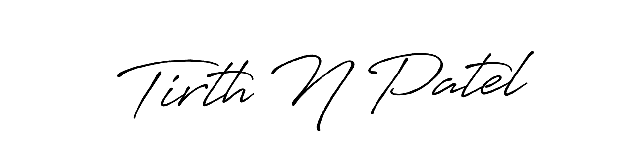 Use a signature maker to create a handwritten signature online. With this signature software, you can design (Antro_Vectra_Bolder) your own signature for name Tirth N Patel. Tirth N Patel signature style 7 images and pictures png