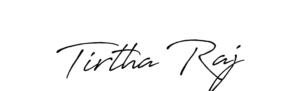 Create a beautiful signature design for name Tirtha Raj. With this signature (Antro_Vectra_Bolder) fonts, you can make a handwritten signature for free. Tirtha Raj signature style 7 images and pictures png