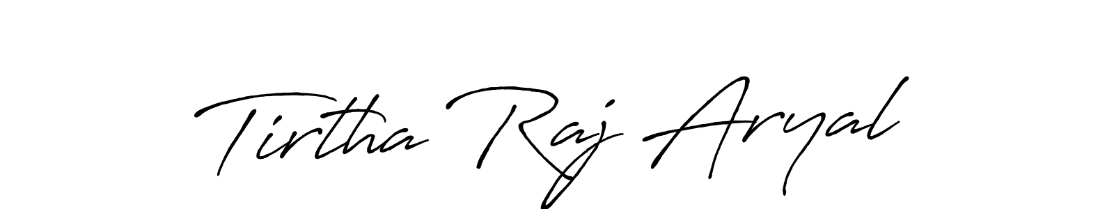 Antro_Vectra_Bolder is a professional signature style that is perfect for those who want to add a touch of class to their signature. It is also a great choice for those who want to make their signature more unique. Get Tirtha Raj Aryal name to fancy signature for free. Tirtha Raj Aryal signature style 7 images and pictures png