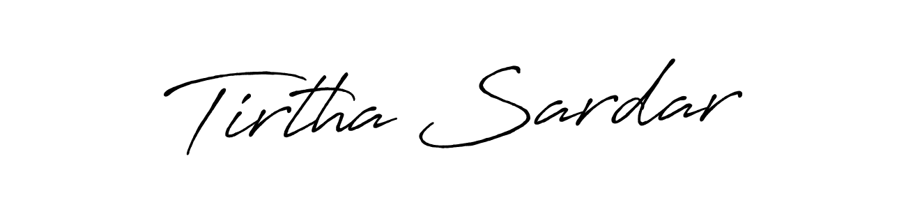 Use a signature maker to create a handwritten signature online. With this signature software, you can design (Antro_Vectra_Bolder) your own signature for name Tirtha Sardar. Tirtha Sardar signature style 7 images and pictures png
